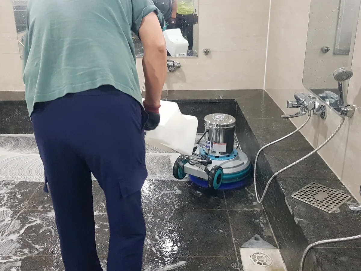 안양시 만안구 박달동 찜질방 수전·샤워기 건식 사우나 위생청소 사례 - 행진크린